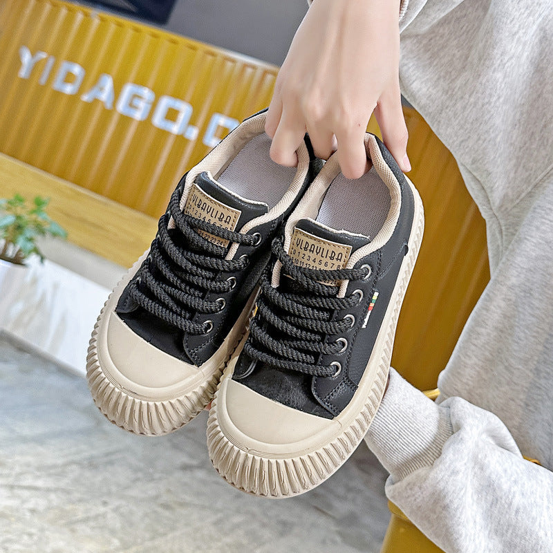 Damen Sneakers mit rutschfester Sohle und extra dicker Profilsohle