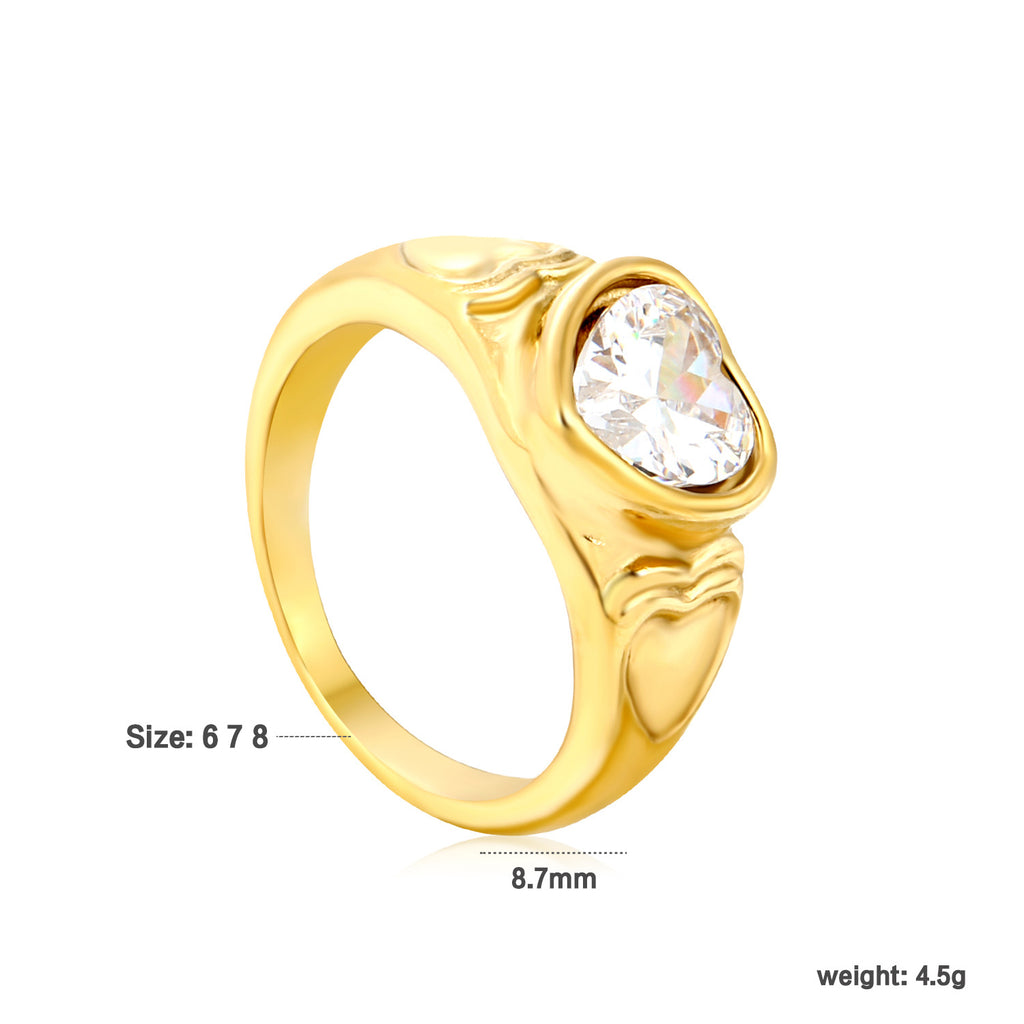Damen verstellbarer Ring mit funkelndem Zirkonia Shop Nory