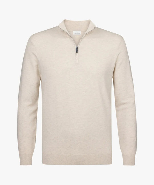 Herren nan feiner Troyer mit kurzem Reißverschluss, geripptem Saum und Merino-Mix Shop Nory