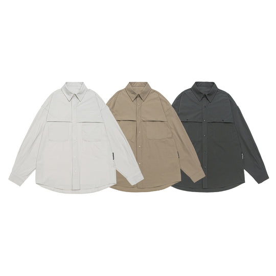 Herren Overshirt-Jacke mit Druckknopffront und doppelten aufgesetzten Taschen Shop Nory