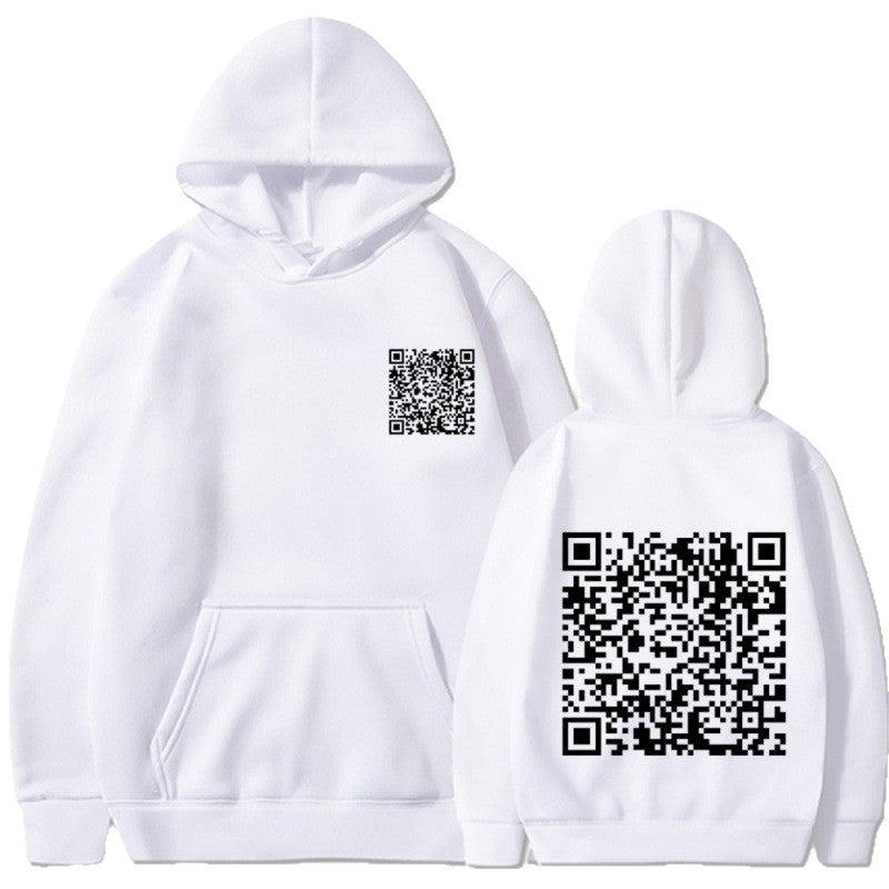 Damen Sportlicher Kapuzenpullover mit QR-Code Shop Nory