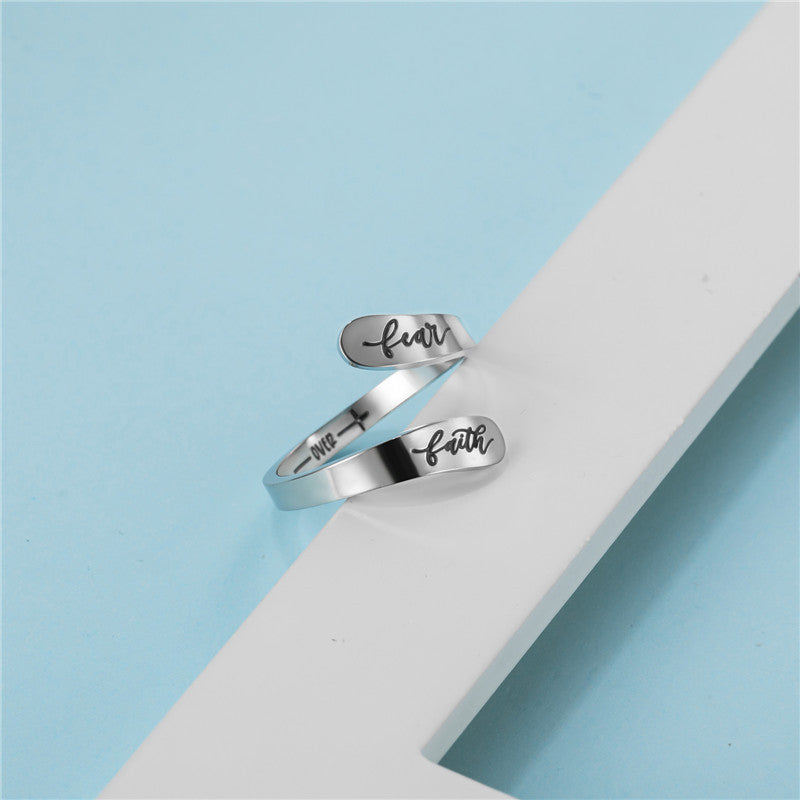 Damen Schriftzug Ring Shop Nory