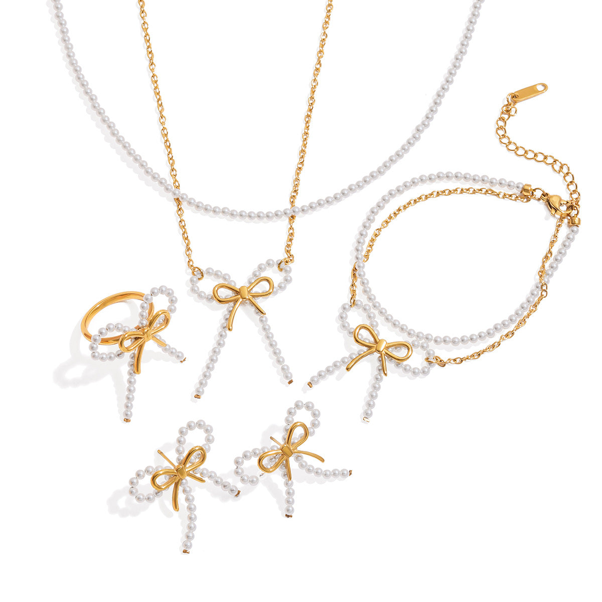 Damen Ohrhänger mit elegantem Perlen-Design und hypoallergener Edelstahlverarbeitung Shop Nory