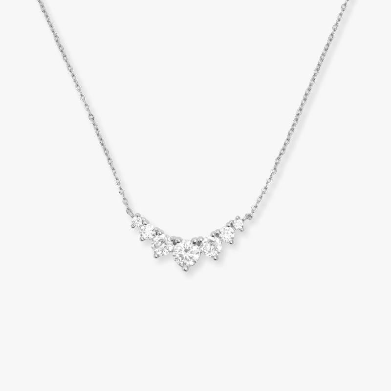 925 Sterling Silber Zirkon Kabelkette Geometrische Halskette | Shop Nory