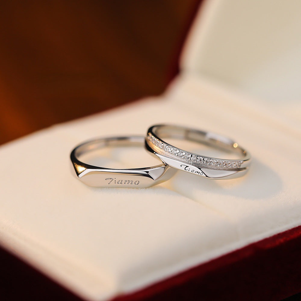 Damenring mit elegantem, personalisierbarem Schriftzug Shop Nory