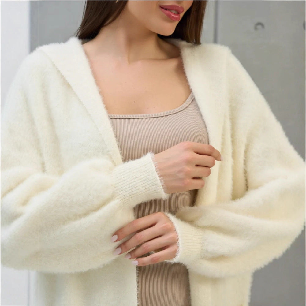 Damen Eleganter Lange Strickmantel Shop Nory