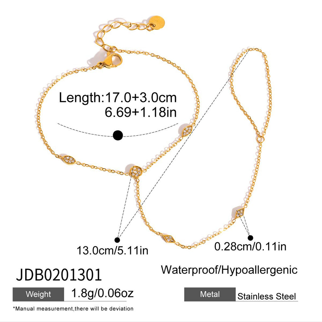 Damen Armband mit eleganten Zirkonia-Details und hypoallergener Edelstahlverarbeitung Shop Nory