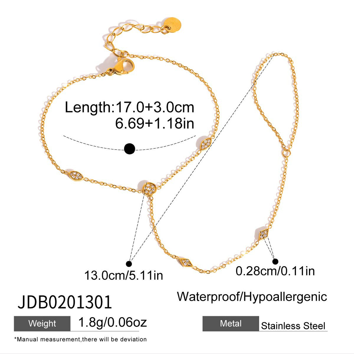 Damen Armband mit eleganten Zirkonia-Details und hypoallergener Edelstahlverarbeitung Shop Nory