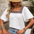 Damen Luftige Sommerbluse mit Stickereien