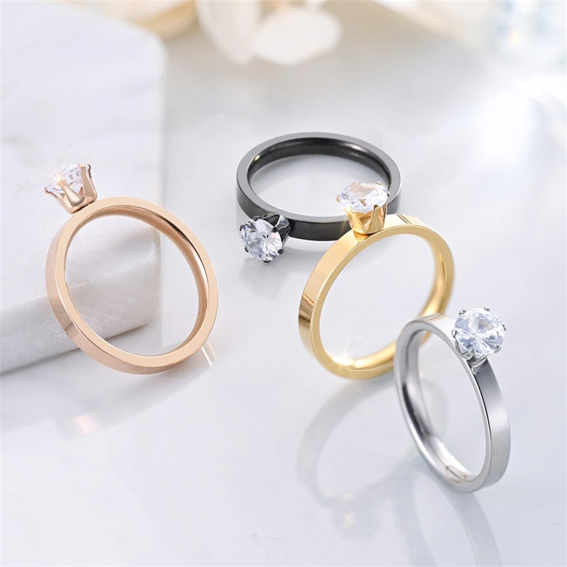 Damen Ring mit funkelndem Kristall Shop Nory