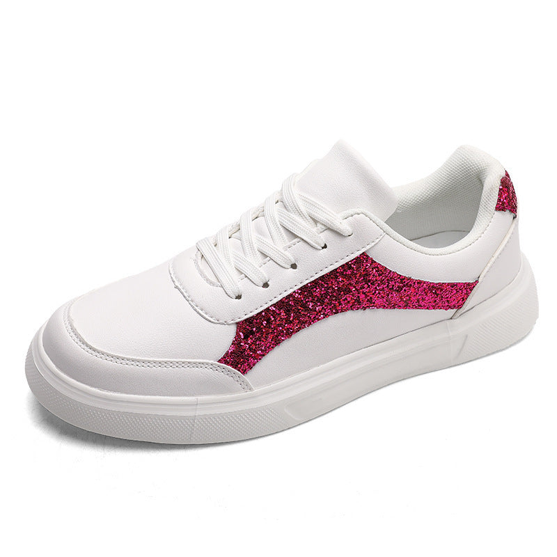 Damen Sportliche Sneakers mit Glitzer-Applikationen