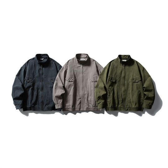 Herren Boxy-Fieldblouson mit Stehkragen, Frontreißverschluss und Pattentaschen Shop Nory