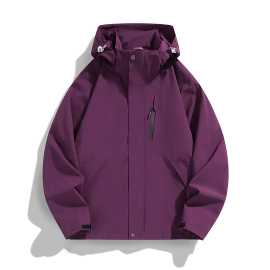 Damen Oversize Softshell-Kapuzenjacke mit Drop-Shoulder, verdeckten Reißverschlüssen und Kordelzug Shop Nory
