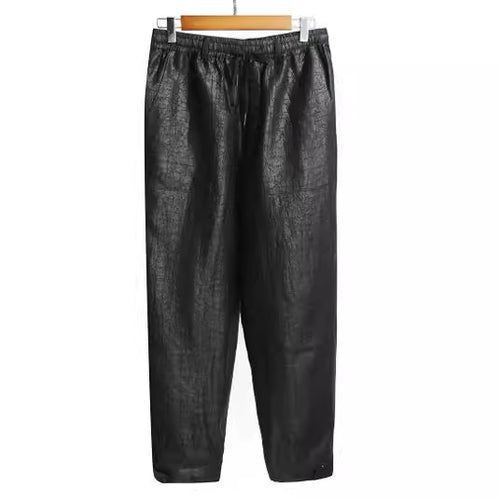 Damen Lederimitat-Jogginghose mit elastischem Bund und Tunnelzug Shop Nory