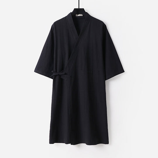 Damen Kimono-Wickelkleid mit Bindegürtel und aufgesetzten Taschen Shop Nory