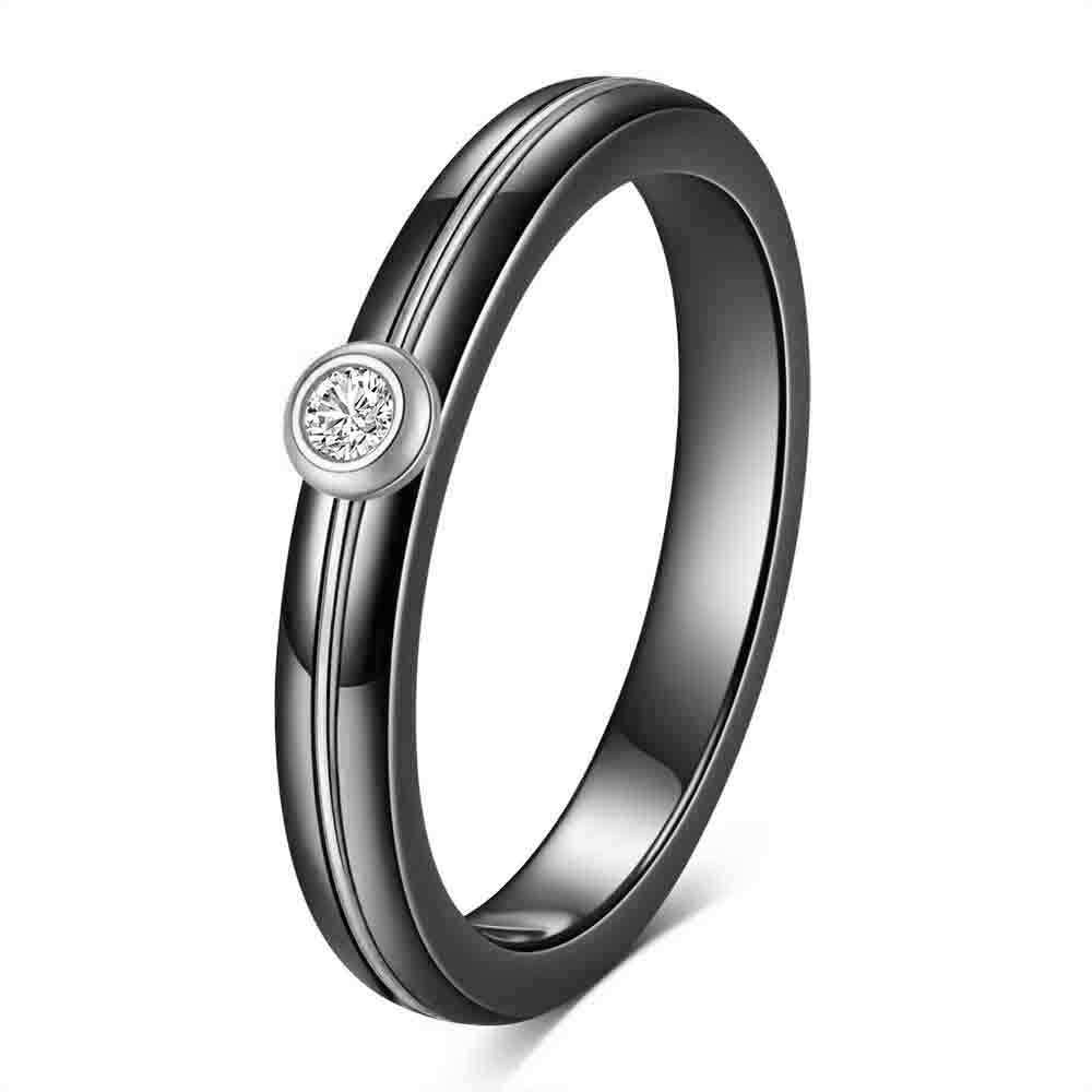 Damen Ring mit funkelndem Zirkonia-Stein und modernem Design Shop Nory