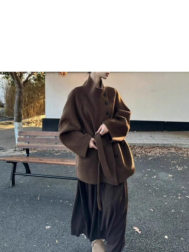 Damen Modische Oversized-Wolljacke Shop Nory