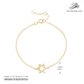 Damen Armband mit jüdischer Sternenmotiv aus hochwertigem 925 Sterling Silber Shop Nory