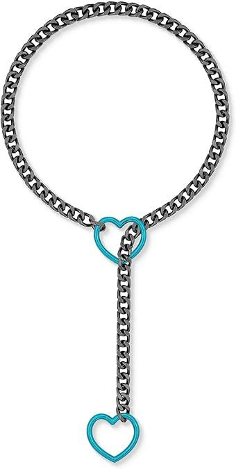 Damen auffällige Kette mit Herzanhängern und charakteristischem Design Shop Nory