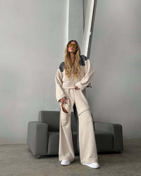 Beige-Grau-Patchwork
