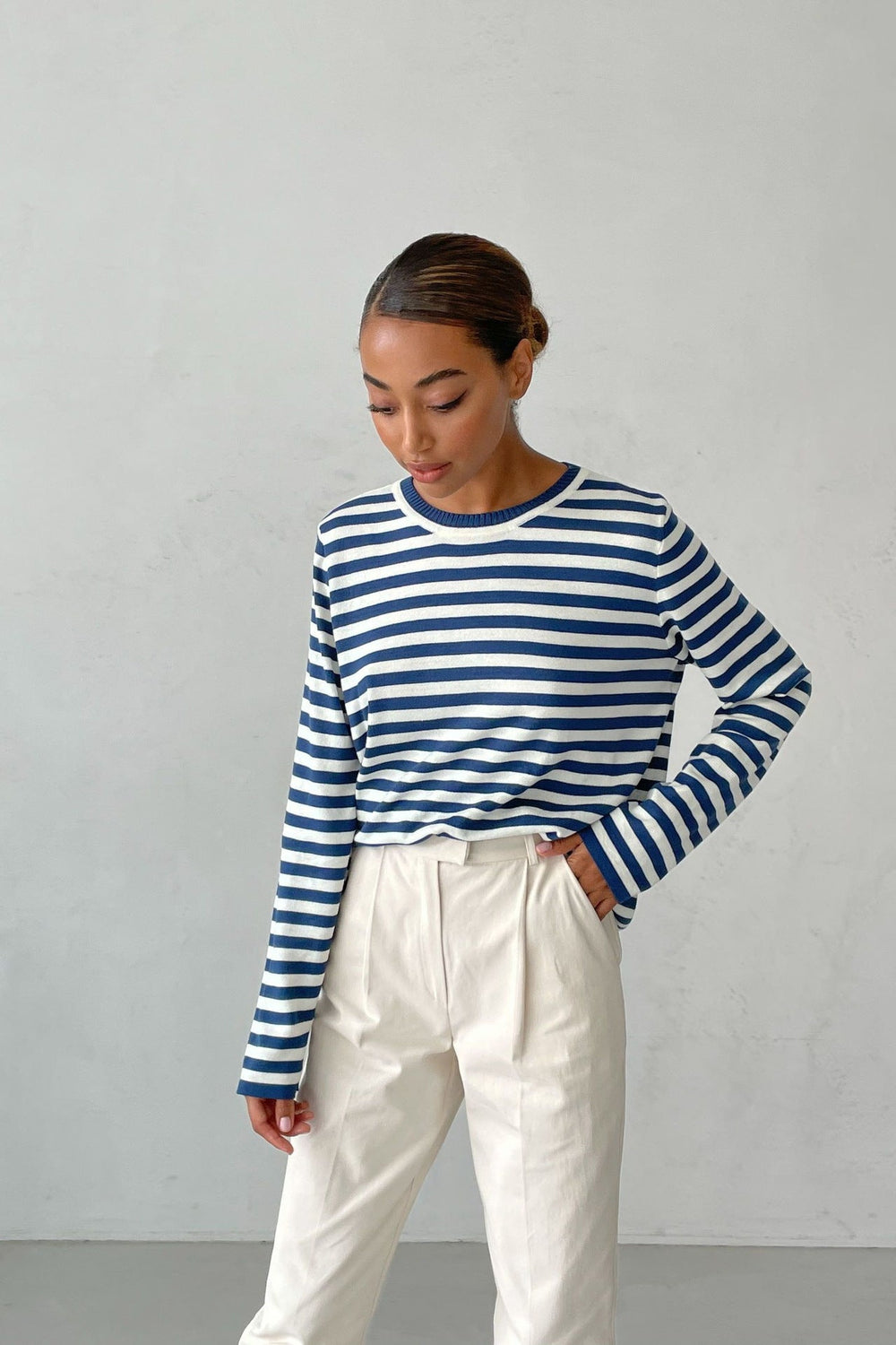 Klassischer Gestreifter Pullover