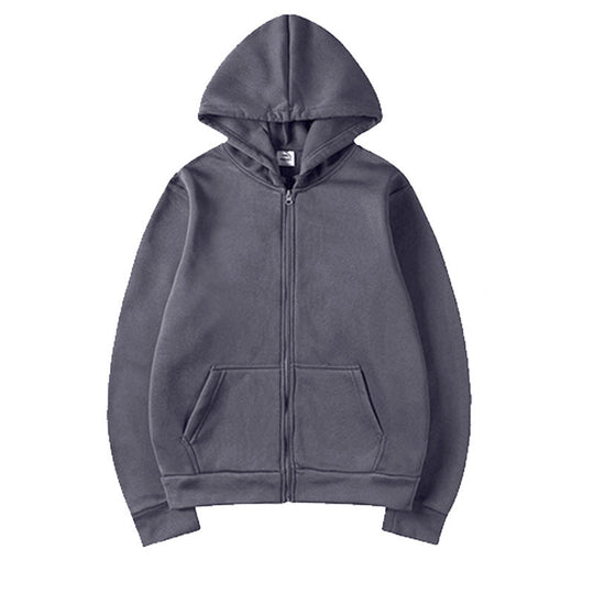 Damen Kapuzensweatshirt mit durchgehendem Reißverschluss und seitlichen Taschen