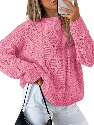 Damen Grobstrickpullover im Zopfmuster mit lässigem Oversize-Schnitt Shop Nory