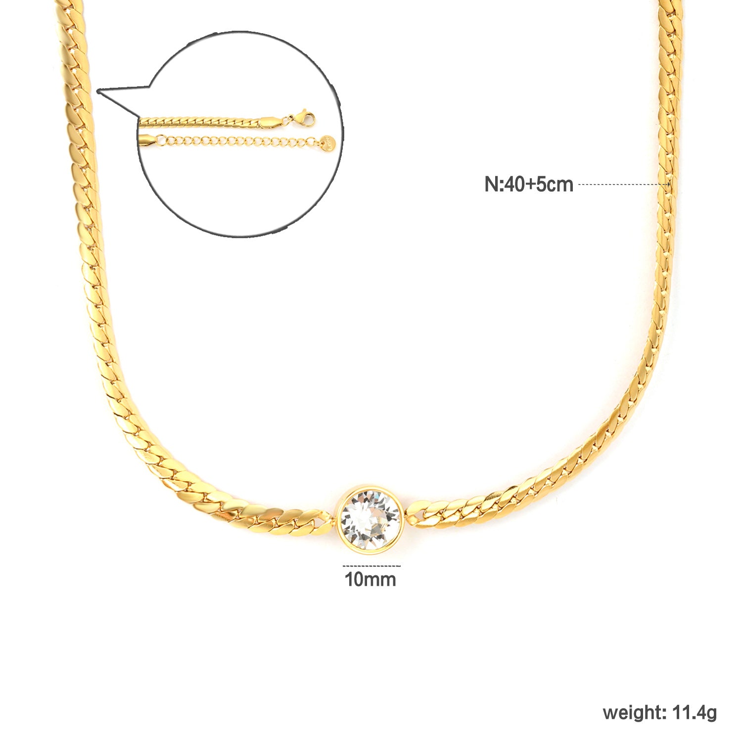 Damen Halskette mit mehrlagigem Herzanhänger und eleganter Gliederkette Shop Nory