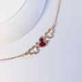 Damen Halskette mit herzförmigem Anhänger und funkelnden Zirkonia Shop Nory