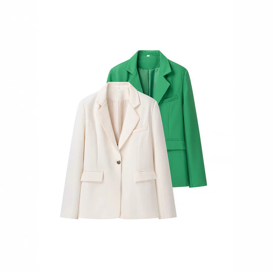 Damen Bouclé-Zweiteiler mit tailliertem Longblazer, Korsagen-Croptop und hochgeschnittener Shorts Shop Nory