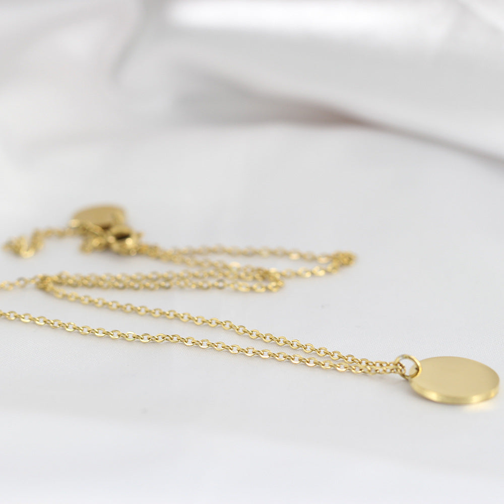 Damen Halskette mit gravierbarem, filigranen Anhänger Shop Nory