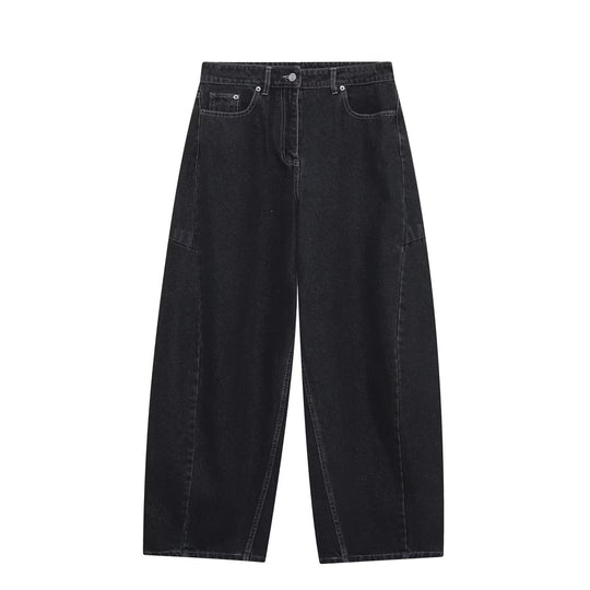 Damen weite Jeans im modernen Schnitt mit angesagten Cargo-Taschen Shopnory