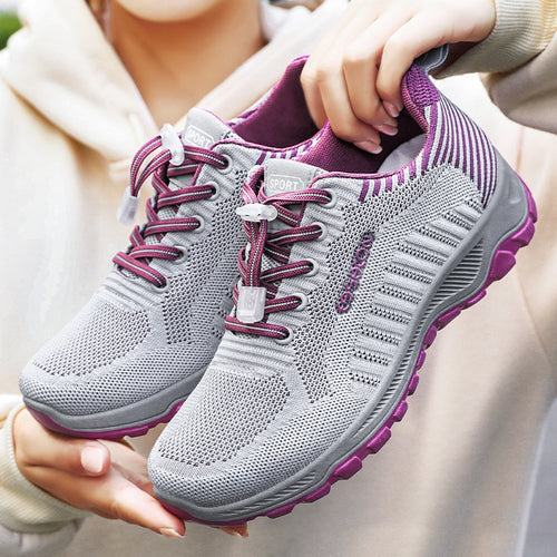 Herren nan multifunktionaler Strick-Sportschuh mit Schnellzug-Schnürung, stoßdämpfender EVA-Zwischensohle und griffiger Trailaußensohle Shop Nory