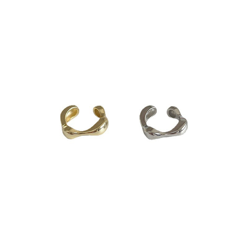 Damen Offener Ring mit zeitgemäßem Wellenmuster und glänzendem Finish Shop Nory