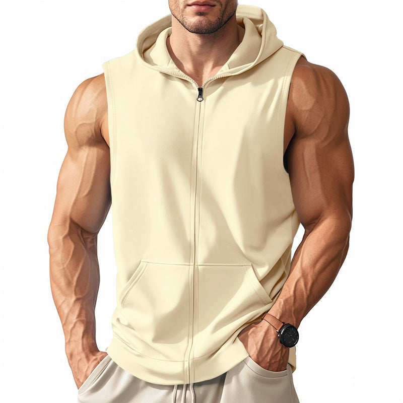 Herren ärmelloses Kapuzenshirt aus atmungsaktivem Material