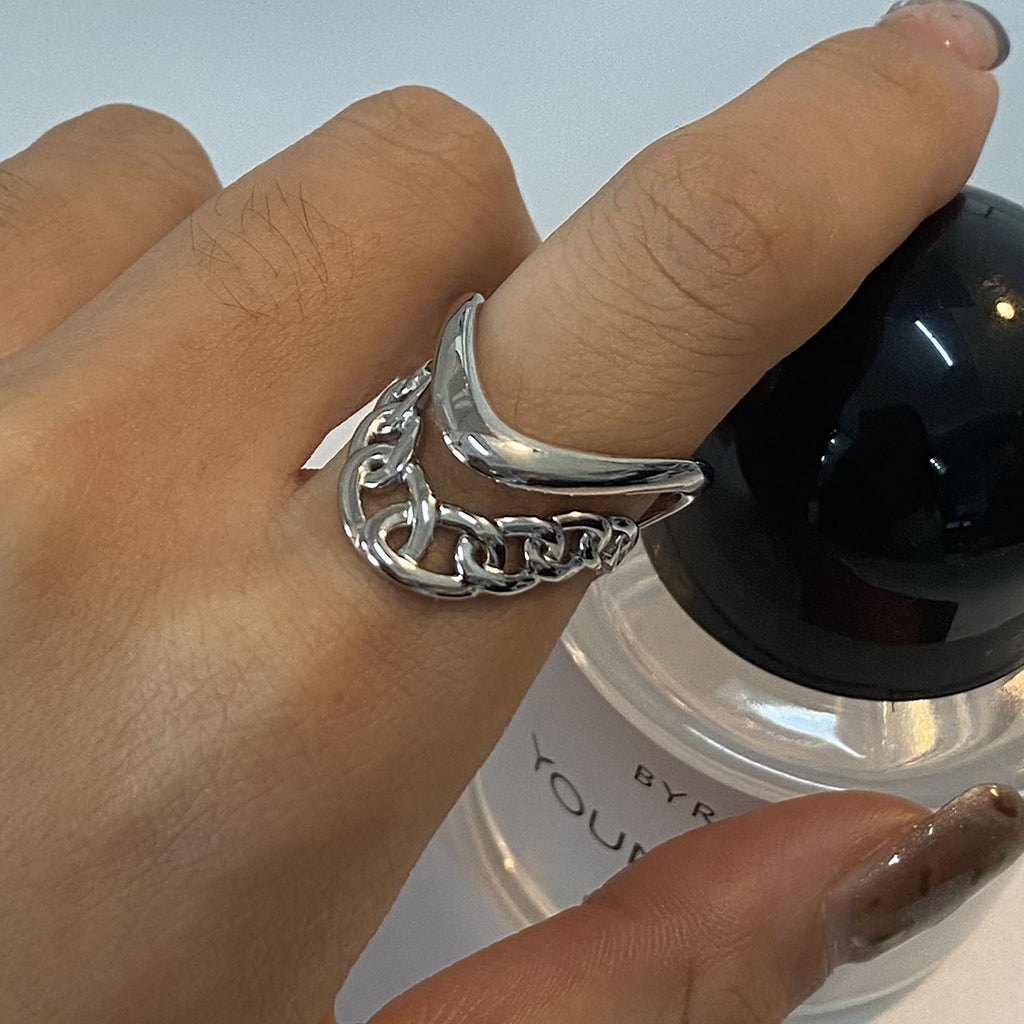 Damen Offener Ring aus hypoallergenem Edelstahl mit modernem Design Shop Nory