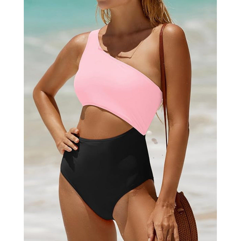 Damen Einseitiger Cut-Out Badeanzug mit attraktivem Design