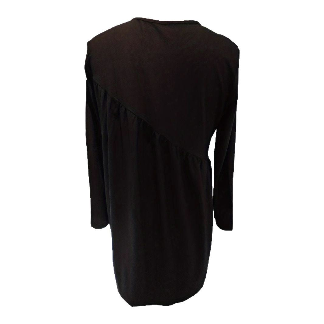 Damen Lässiges Jersey-Minikleid mit diagonaler Raffung und kastiger Silhouette Shop Nory