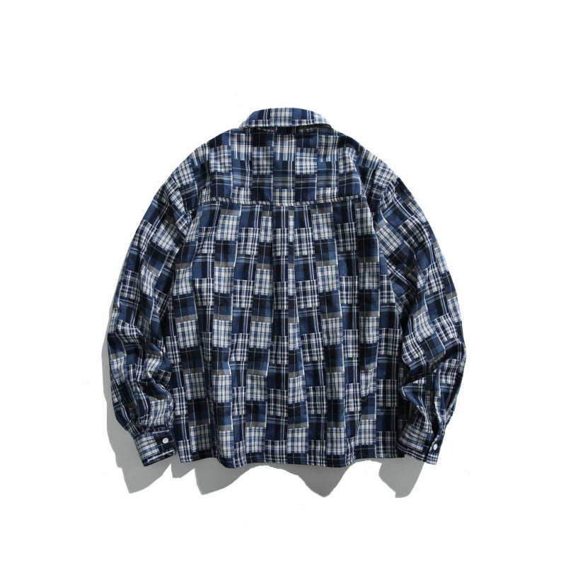 Unisex Kariertes Overshirt im Boxy‑Cut mit Brusttasche und Hemdkragen Shop Nory
