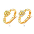 Damen Ring mit kunstvollem geflochtenem Design und strahlendem Stein Shop Nory