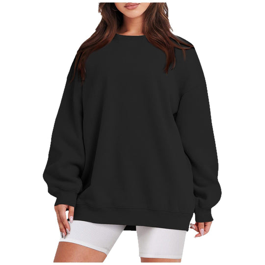 Damen nan Longline-College-Sweatshirt mit geripptem Saum, Raglanärmeln und angerauter Innenseite Shop Nory