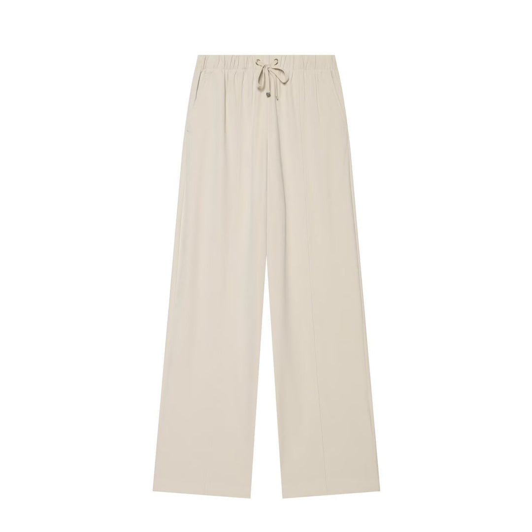 Damen Weite Palazzo-Loungehose mit Tunnelzug und Bügelfalte Shop Nory
