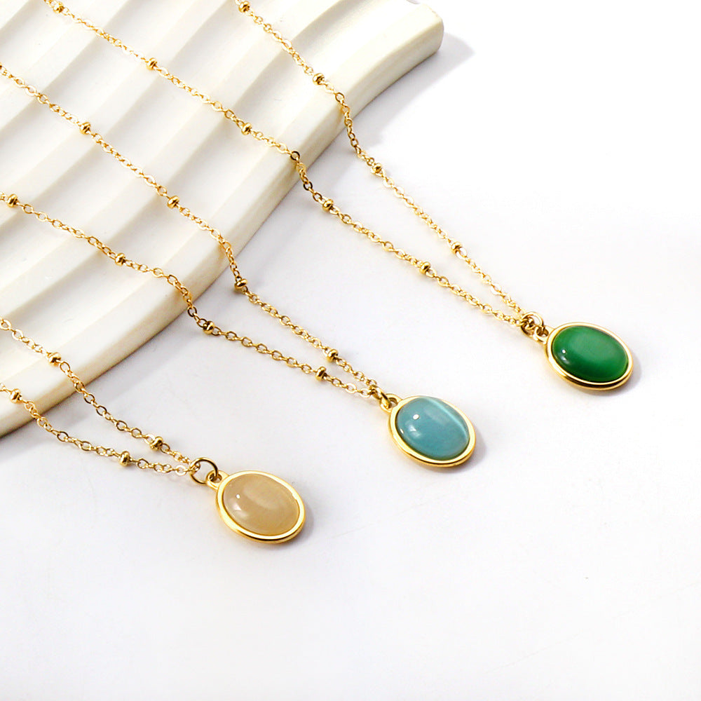 Damen elegante Halskette mit geometrischem Kompassanhänger aus hochwertigem Edelstahl und goldplattiertem Finish Shop Nory