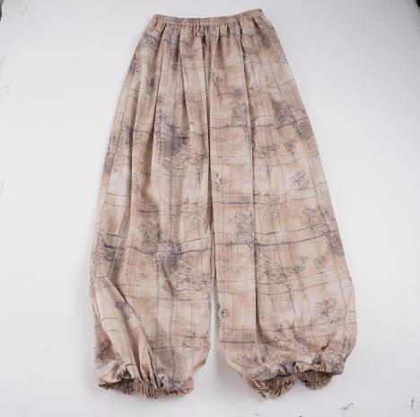 Damen nan weit geschnittene Palazzo-Hose mit elastischem Bund und gerafften Beinabschlüssen Shop Nory