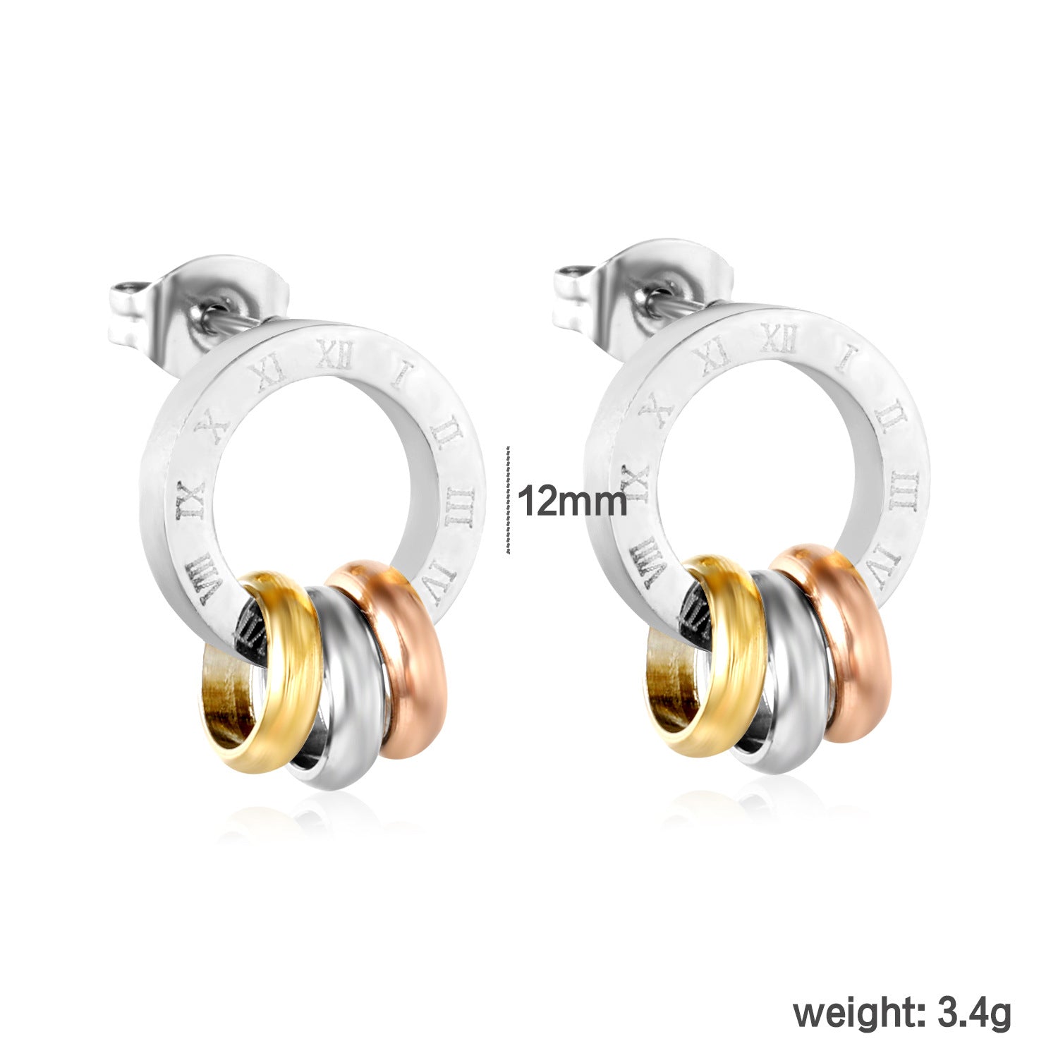 Damen Edelstahl Creolen mit eleganten Details Shop Nory