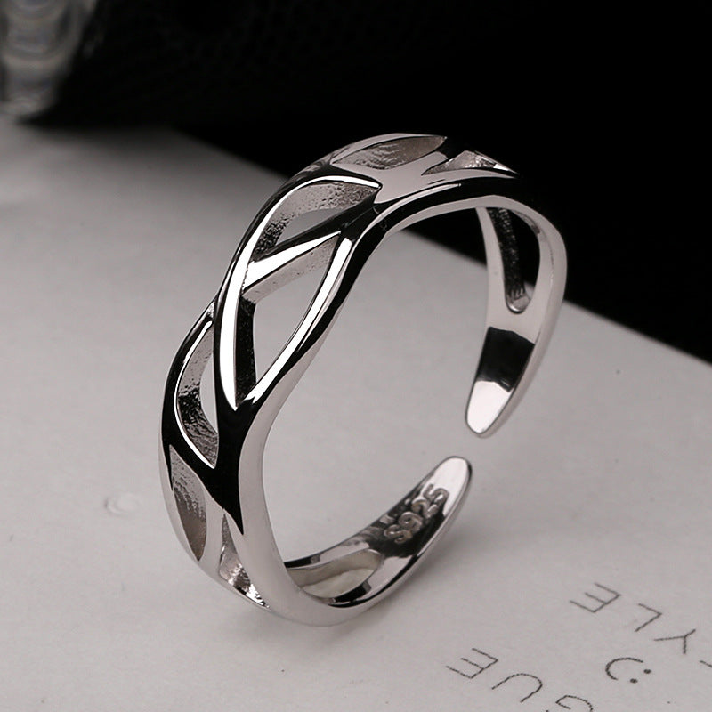 Damen Offener Ring mit modernem, geschwungenem Design Shop Nory