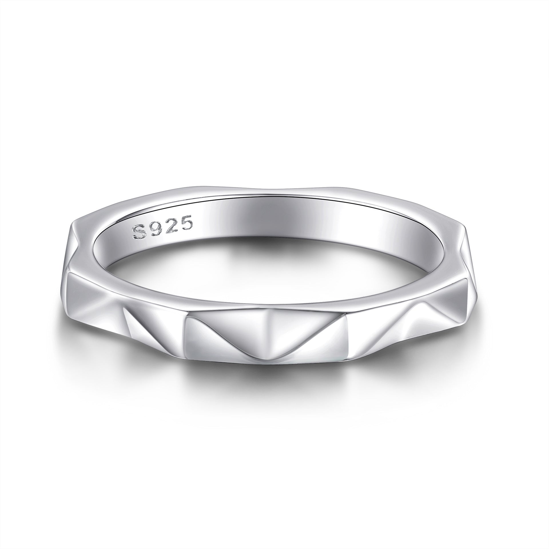 Damen Designer-Ring mit modernem, facettiertem Oberflächenfinish Shop Nory