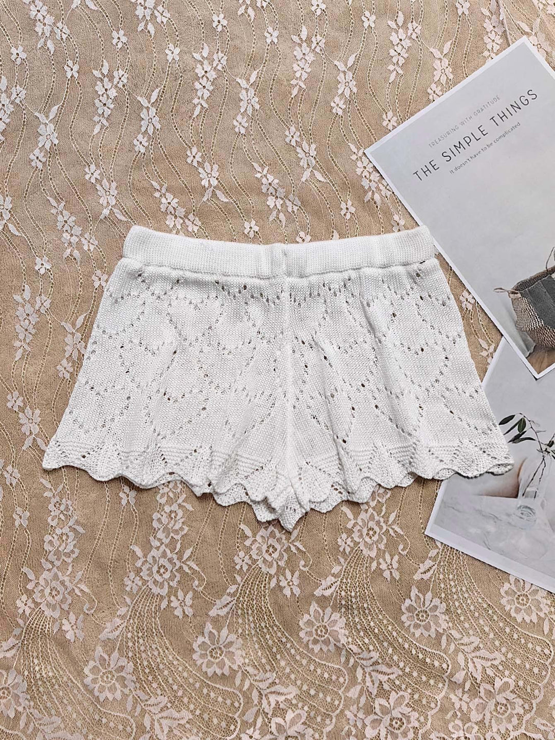 Damen Häkelstrandshorts