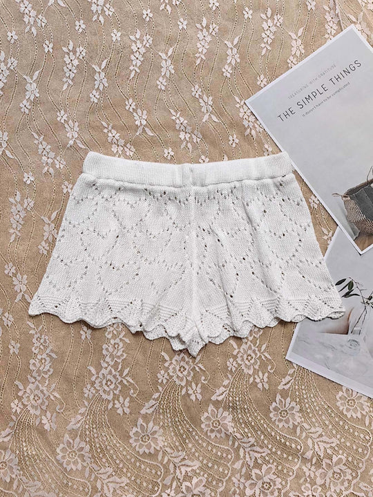 Damen Häkelstrandshorts