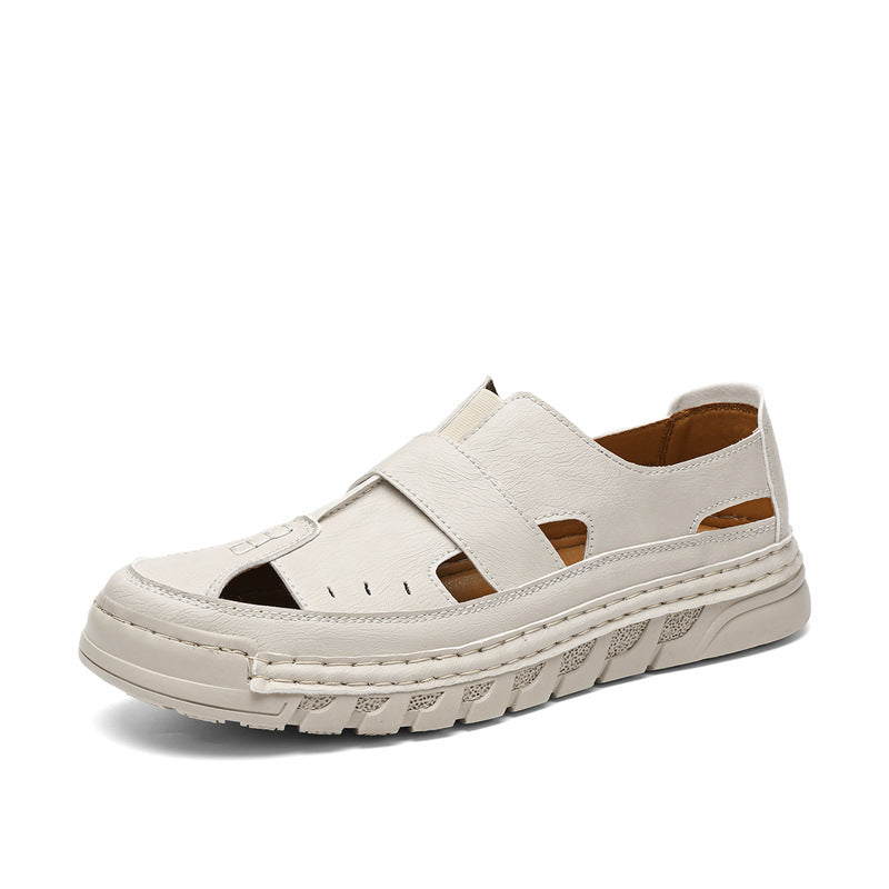 Herren Orthopädische Ledersandalen mit verstellbarem Riemensystem Shopnory